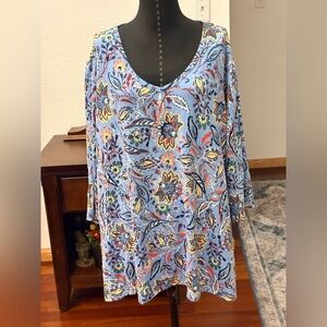 D & CO TOP SHIRT BLOUSE WOMEN SIZE 3X EXCELLENT CONDITION